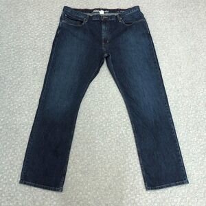 Eddie Bauer Jeans Mens 40x32 Dark Wash Blue Straight Leg Denim Classic Casual